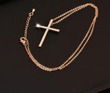 Rhinestone Rosary Necklace