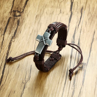 Brown Leather Hand-made Rosary