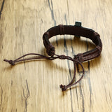 Brown Leather Hand-made Rosary