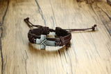 Brown Leather Hand-made Rosary