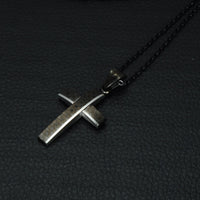 Black & Silver Stainless Steel Crucifix