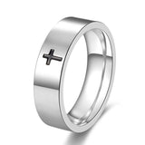 Simple Elegant Stainless Steel Silver Ring