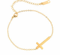 Stainless Steel Cross Bracelet